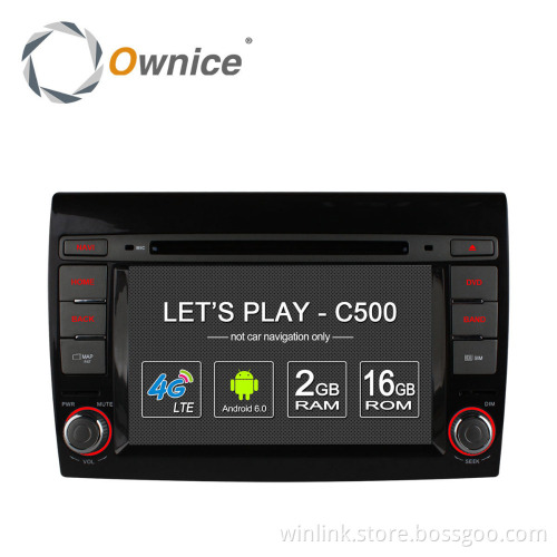 Ownice 4 Core Android 6.0 car video player For Fiat Bravo support TV OBD DAB GPS NAVI RADIO Built 4G LTE